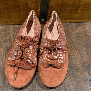 ZCO Brown Starry Kids Dress Shoes